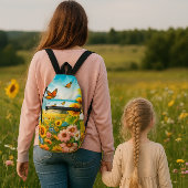 Vlinders en Zonnebloem Bloemen Sling Bag