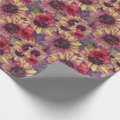  vlinders en zonnebloemen cadeaupapier (Hoek)