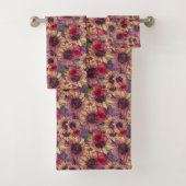  vlinders en zonnebloemen, handdoekset bad handdoek (Insitu)