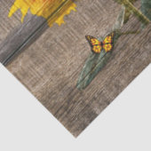 Vlinders en zonnebloemen rustiek ontwerp tissuepapier (Detail)