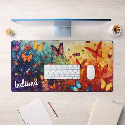 vlinders etherisch schilderij gepersonaliseerd bureaumat (Kantoor 1)