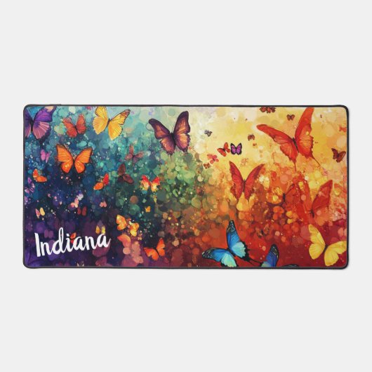  vlinders etherisch schilderij gepersonaliseerd bureaumat (Voorkant)