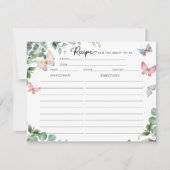 Vlinders Eucalyptus Bruiloft Recept Kaarten  (Voorkant)