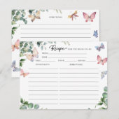 Vlinders Eucalyptus Vrijgezellenfeest Recept Kaart (Voorkant / Achterkant)