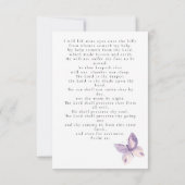 Vlinders Foto Funeral Memorial Gebedskaart Kaart (Achterkant)