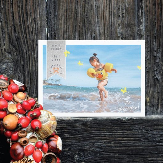 Vlinders Foto Kerstkaart Kaart