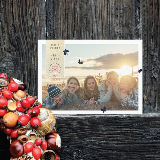 Vlinders Foto Kerstkaart Kaart