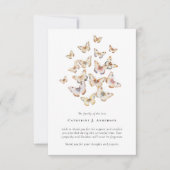 Vlinders Foto Sympathy Begrafenismonument Bedankkaart (Voorkant)