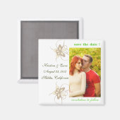 Vlinders - Foto's slaan de datummagneet op - Wit Magneet (Voorkant / Achterkant)