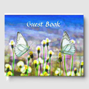 Vlinders Gele Bloemen Blauwe Lucht Gastenboek
