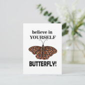 Vlinders geloven in jezelf vlinder briefkaart (Staand voorkant)