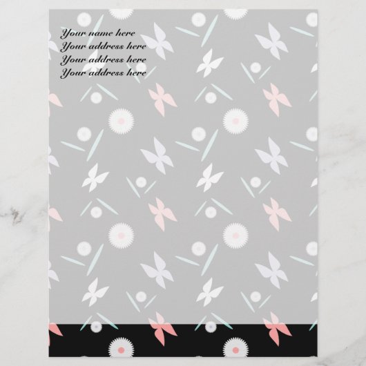 Vlinders Gepersonaliseerd Briefpapier Briefhoofd (Voorkant)