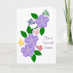 Vlinders Gepersonaliseerde nicht Verjaardag Kaart