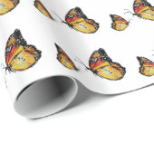 vlinders glanzend inpakpapier (Rol Hoek)