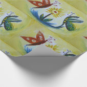 Vlinders Glanzend inpakpapier, 30 in x 6 ft Cadeaupapier (Hoek)