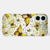 Vlinders Glas-in-lood Patroon  Case-Mate iPhone Case (Achterkant (horizontaal))