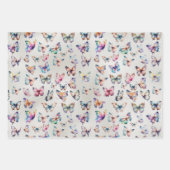 vlinders glitter inpakpapier vel (Voorkant)