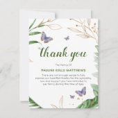 Vlinders & groen | Begrafenis Bedankt (Voorkant)