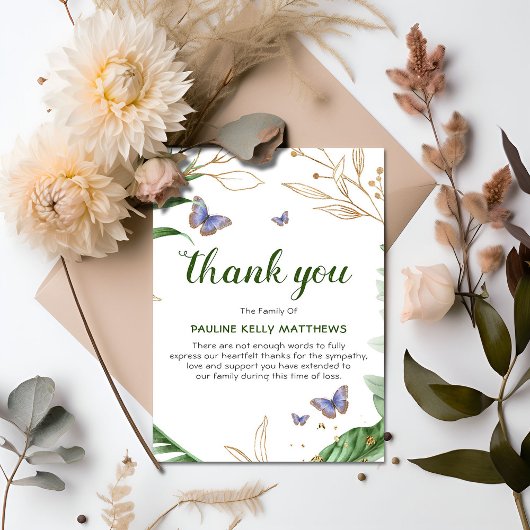 Vlinders & groen | Begrafenis Bedankt