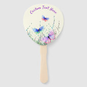 Vlinders Hand Fan met aangepaste tekst Handwaaier (Achterkant)