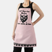 Vlinders & Hart Aangepaste naam, Tweetalig Roze Schort (Insitu)