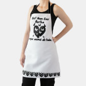 Vlinders & Hart Aangepaste Naam, Tweetalig Wit Schort (Insitu)