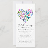 vlinders hart begrafenis digitale evite kaart (Voorkant)