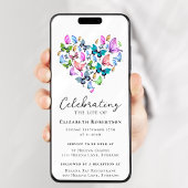 vlinders hart begrafenis digitale evite kaart