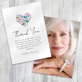 Vlinders hart foto sympathie begrafenis bedankkaart