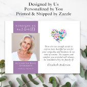 Vlinders hart voor altijd in onze harten begrafeni bedankkaart