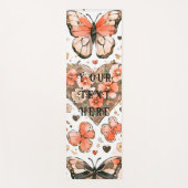 Vlinders, harten en bloemen aangepaste dubbele kan yogamat (Voorkant)