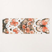 Vlinders, harten en bloemen aangepaste dubbele kan yogamat (Voorkant (horizontaal))