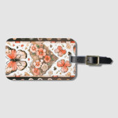 Vlinders, harten en bloemen bagagelabel (Voorkant (horizontaal))