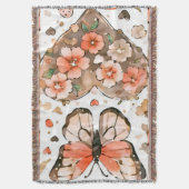 Vlinders, harten en bloemen deken (Voorkant Verticaal)