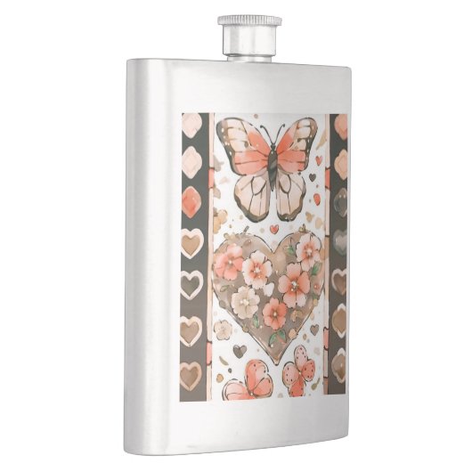 Vlinders, harten en bloemen flacon (Rechts)