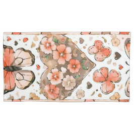 Vlinders, harten en bloemen kussensloop