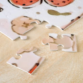 Vlinders, harten en bloemen legpuzzel (Zijkant)