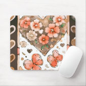 Vlinders, harten en bloemen muismat (Met muis)