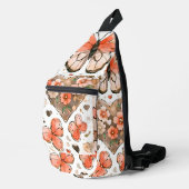 Vlinders, harten en bloemen sling bag (Rechterhoek)