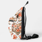Vlinders, harten en bloemen sling bag (Rechts)