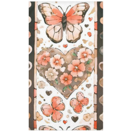 Vlinders, harten en bloemen tafelkleed