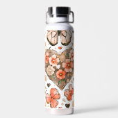 Vlinders, harten en bloemen waterfles (Achterkant)