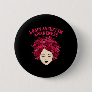Vlinders Hersenaneurysma Awareness Maand Ondersteu Ronde Button 5,7 Cm