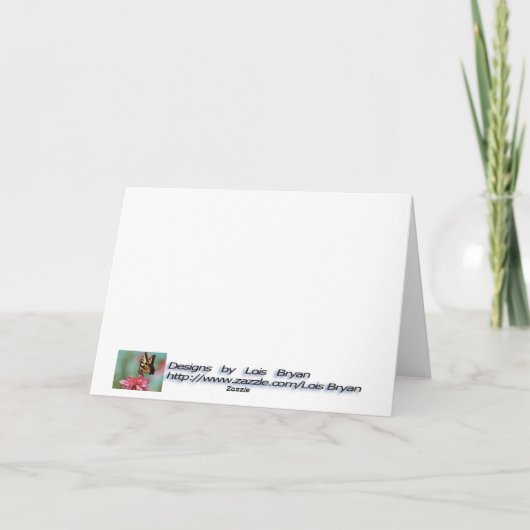 Vlinders - het denken aan u kaart (Achterkant)