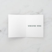 Vlinders & het Zebra van Boho danken de Blauwe u Bedankkaart (Binnen)