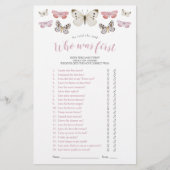 Vlinders hij zei dat ze roze douche spel zei (Voorkant)