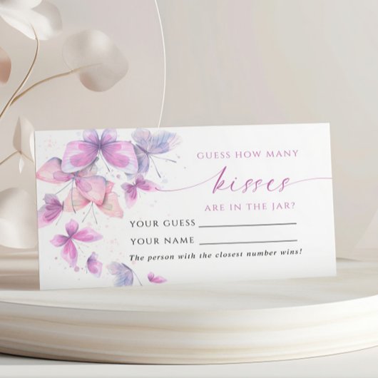 Vlinders Hoeveel Kussen Douche Game Card Plaatskaartje