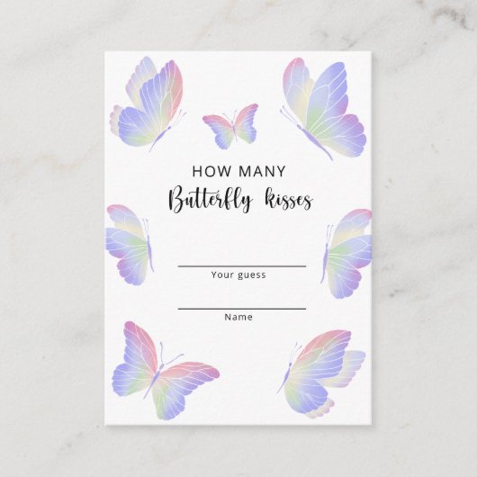 Vlinders - Hoeveel vlinders kussen Informatiekaartje (Voorkant)