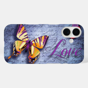 Vlinders houden van blauw iPhone 16 hoesje