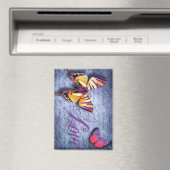 Vlinders houden van blauw magneet (Insitu (Vaatwasser))